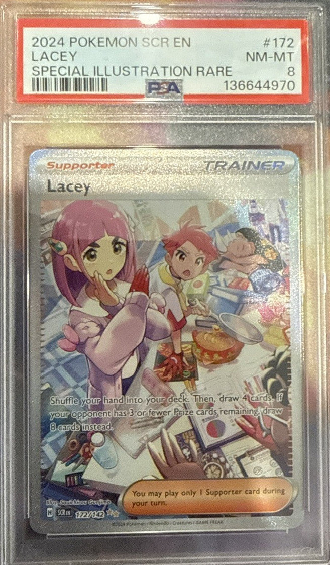 Lacey Special Illustration Rare SIR 2024 Pokemon Stellar Crown 172/142 PSA 8