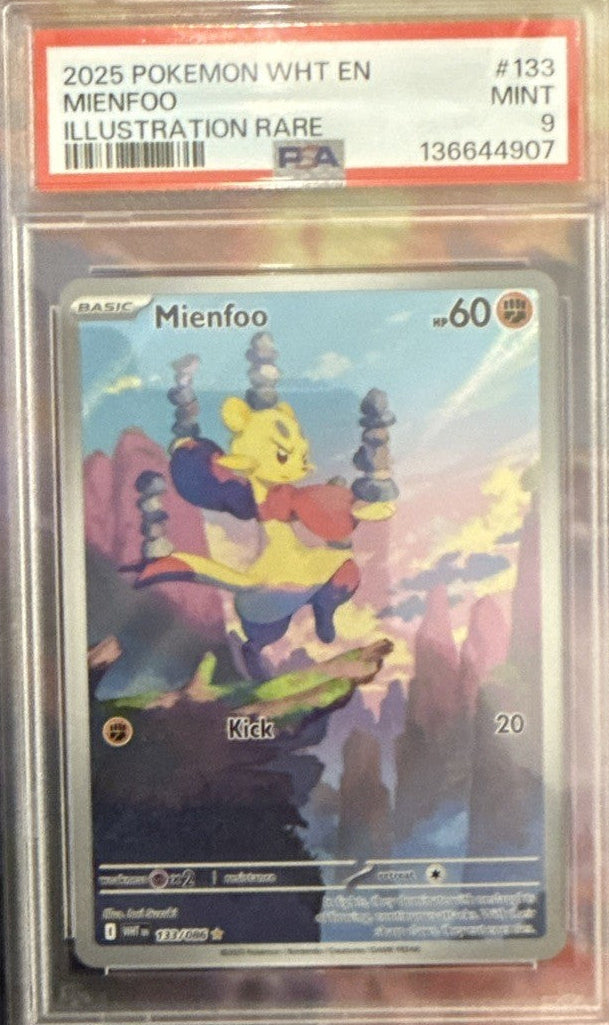 Pokemon TCG - Mienfoo - Illustration Rare SV: White Flare 133/086 psa 9