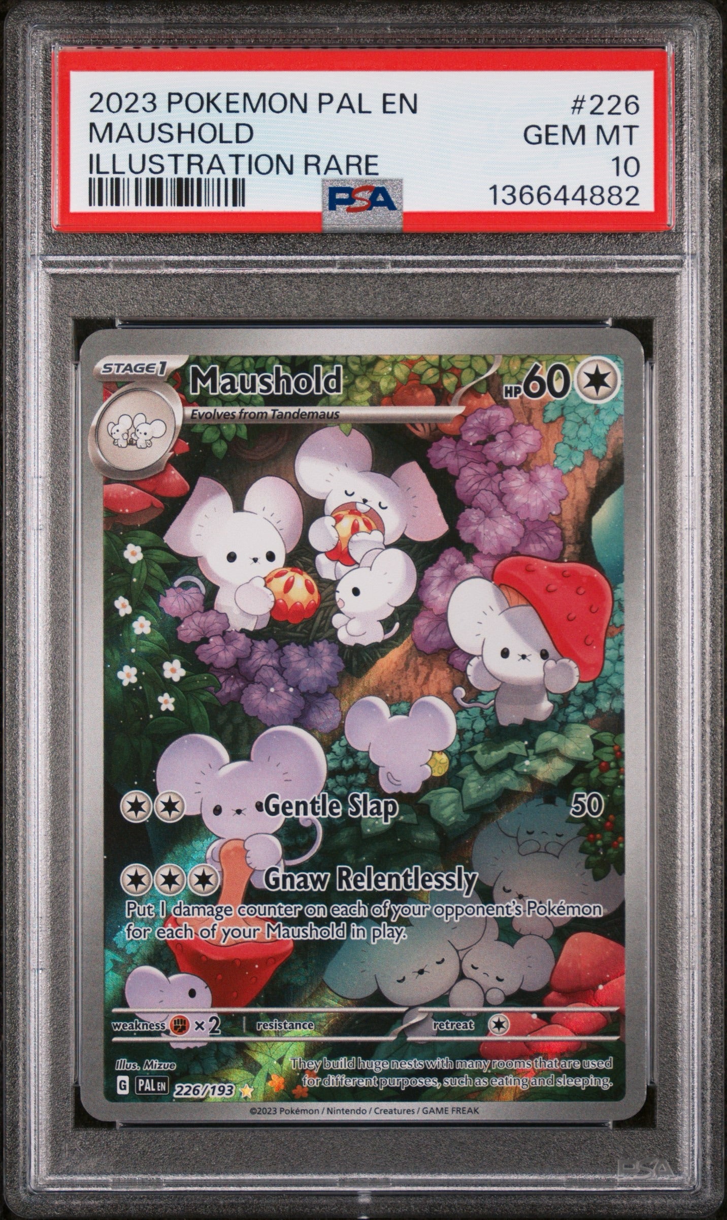 Maushold # 226 PSA 10 IR Paldea Evolved Pokemon TCG 2023