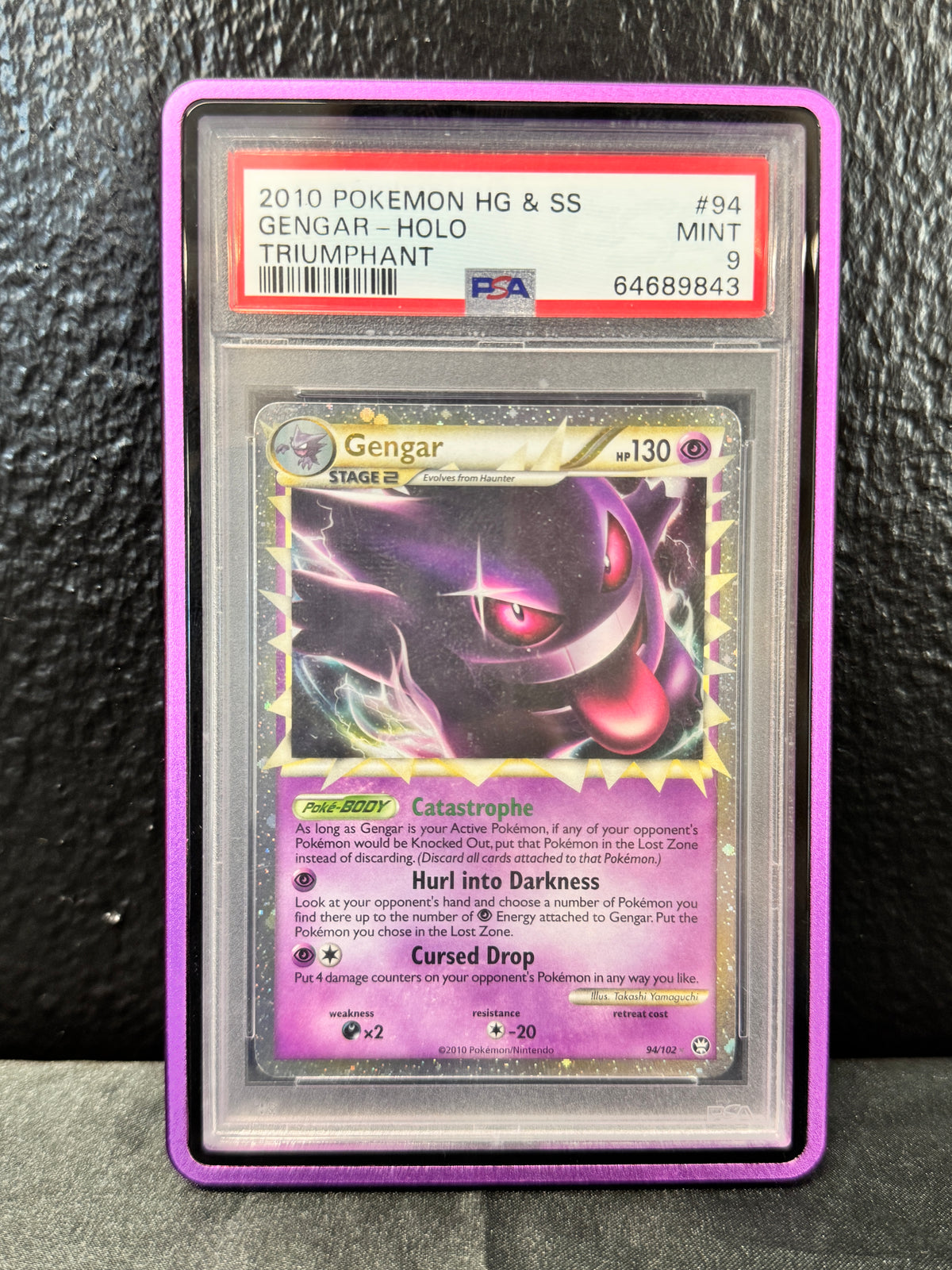 Gengar Holo #94 PSA 9 TRIUMPHANT HEARTGOLD & SOULSILVER Pokemon TCG