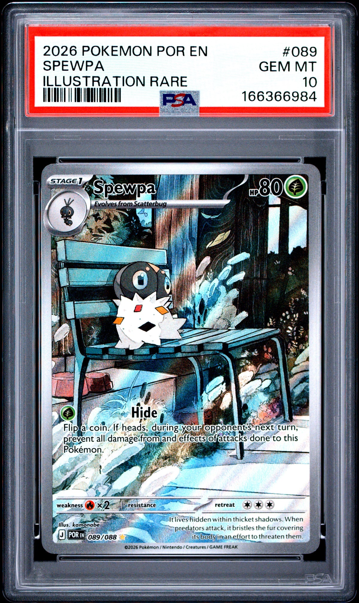 2026 POKEMON POR EN-PERFECT ORDER #089 SPEWPA - PSA GEM MT 10