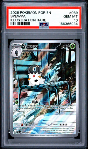 Spewpa #089 PSA 10 IR Mega Evolutions Perfect Order English Pokemon TCG