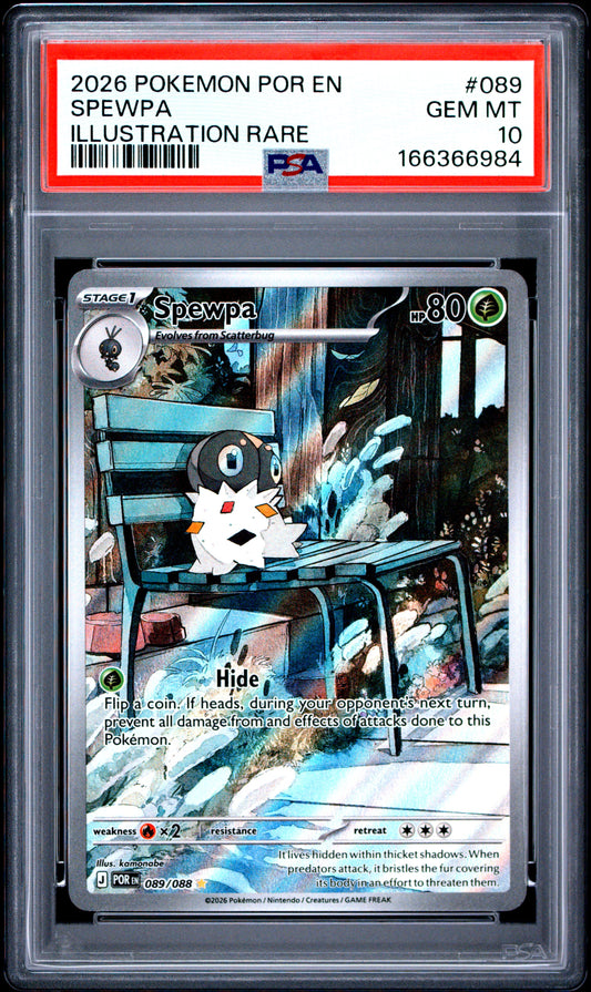 2026 POKEMON POR EN-PERFECT ORDER #089 SPEWPA - PSA GEM MT 10