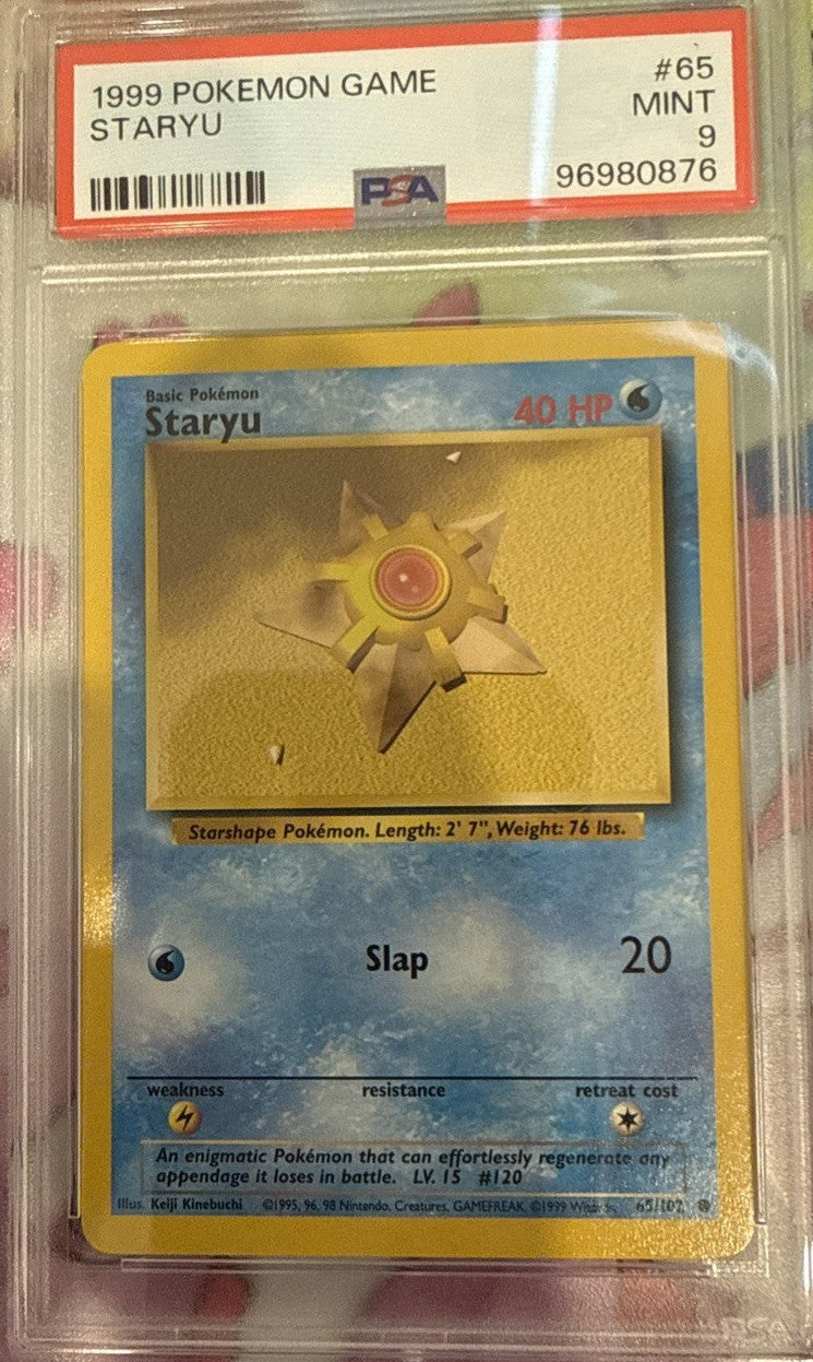 PSA 9 1999 POKÉMON GAME STARYU