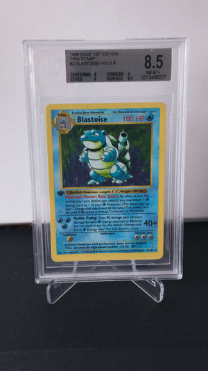 Blastoise Holo 1st Edition #2 BGS 8.5 1999 Base Set Pokemon TCG