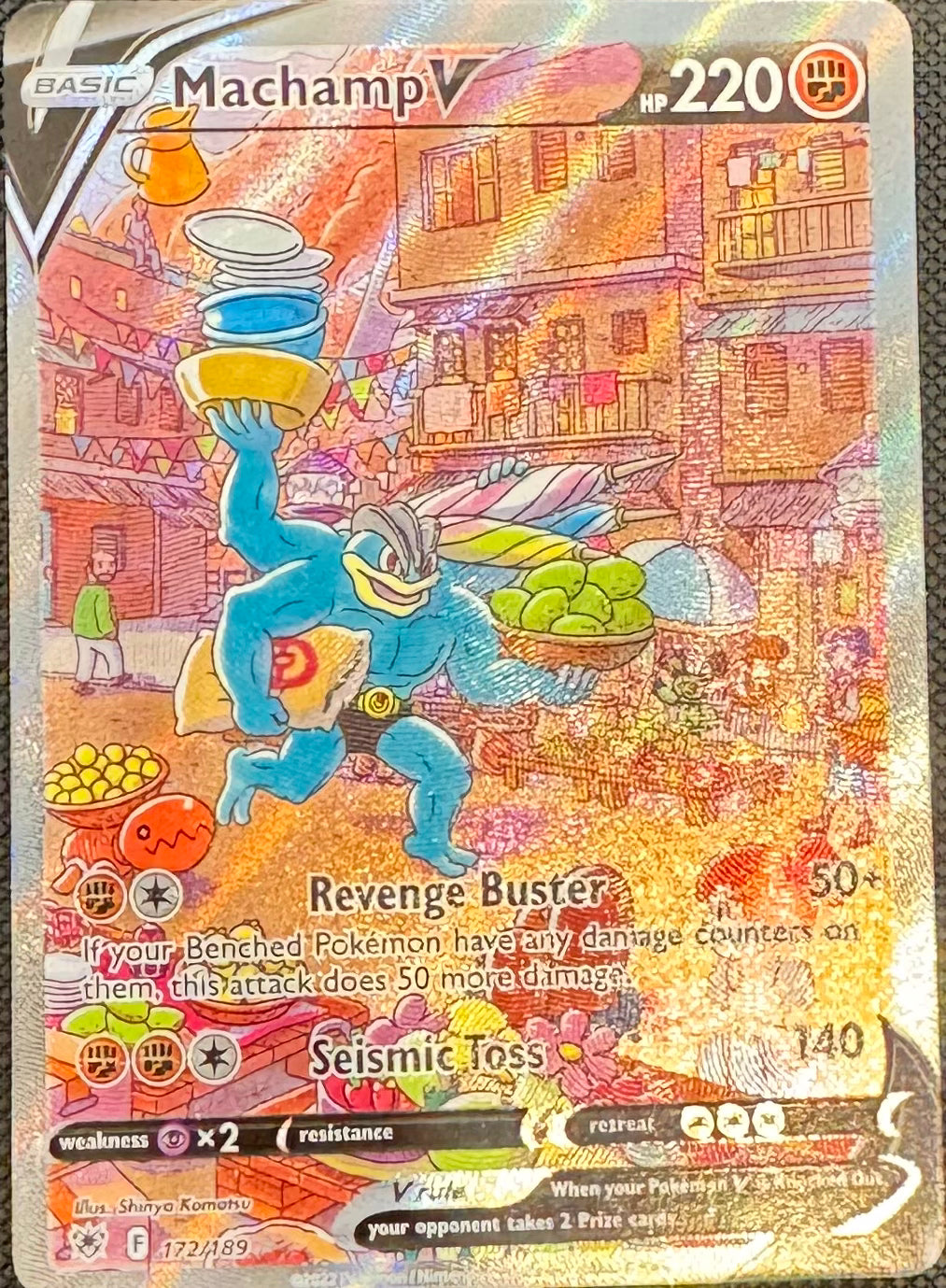 Machamp V # 172 Single Alt Art Astral Radiance NM Pokemon TCG 2022