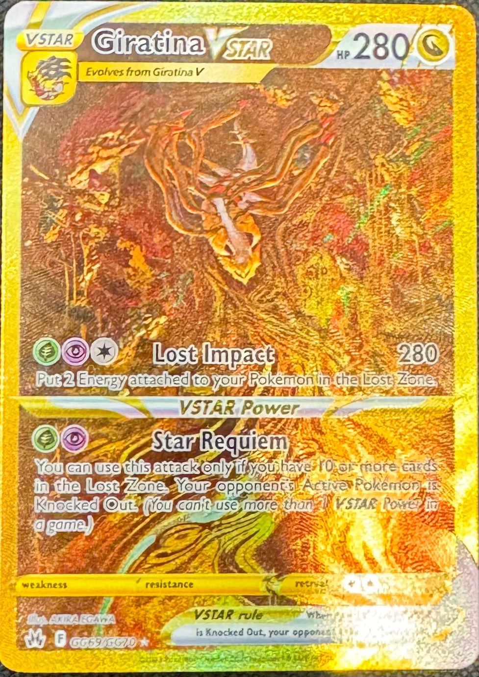 Giratinia VStar # GG69 Single NM Crown Zenith Galarian Gallery Pokemon TCG