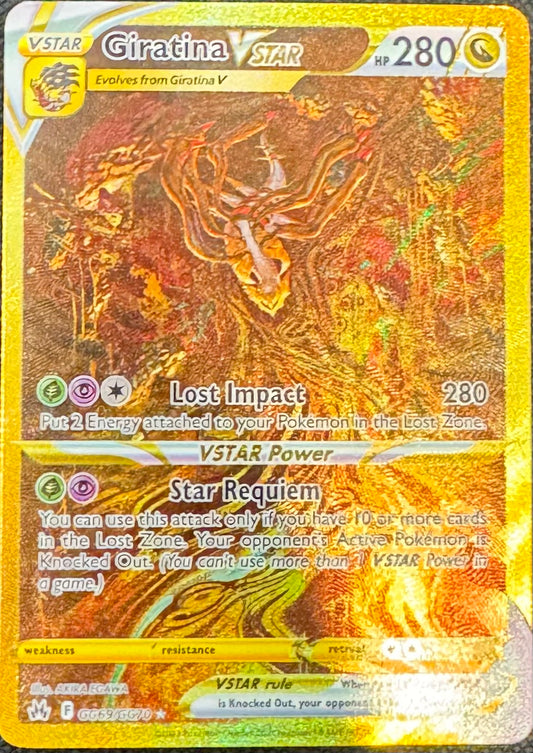 Giratinia VStar # GG69 Single NM Crown Zenith Galarian Gallery Pokemon TCG