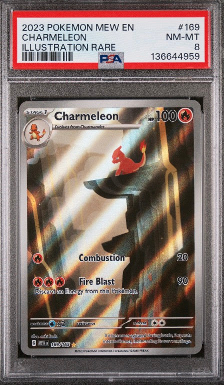 Charmeleon # 169 PSA 8 IR Mew EN 151 Pokemon TCG 2023