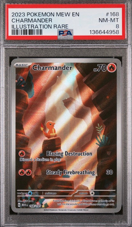 Chamander # 168 PSA 8 IR Mew En 151 Pokemon TCG 2023