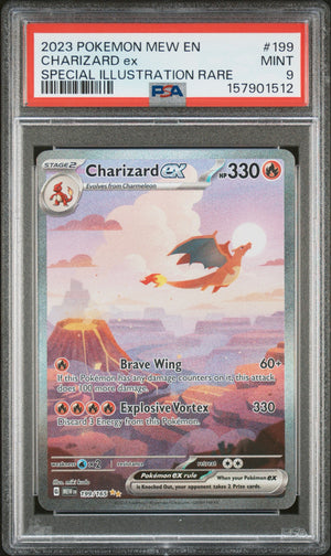 Charizard ex #199 PSA 9 2023 SIR Mew En 151 Pokemon