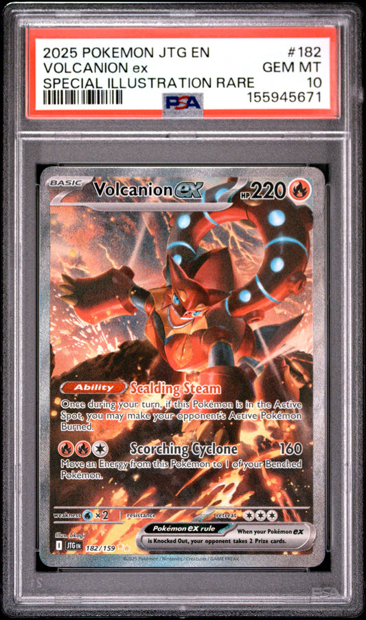 Volcanion ex #182 PSA 10 SIR 2025 Scarlet & Violet Journey Together