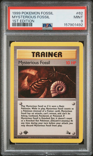 Mysterious Fossil #62 1st Edition PSA 9 1999 Fossil Pokemon TCG