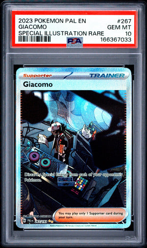 Giacomo #267 PSA 10 2023 SIR Trainer Paldea Evolved Pokemon TCG