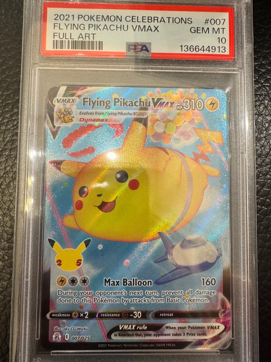 Flying Pikachu VMax #007/025 PSA 10 Gem Mint Celebrations 2021 Pokémon TCG