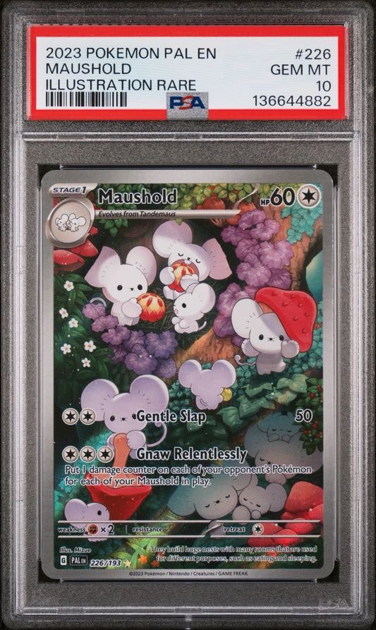 Maushold # 226 PSA 10 IR Paldea Evolved Pokemon TCG 2023