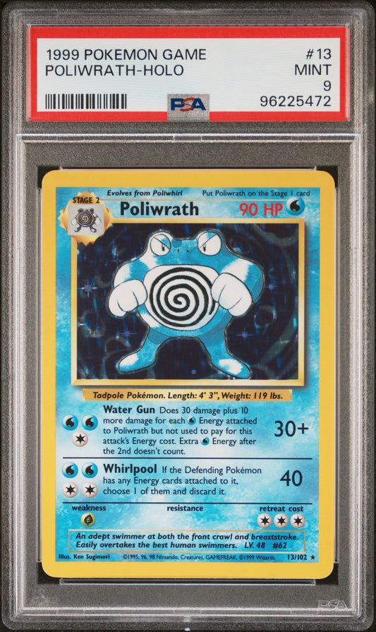 Polywrath Holo # 13 PSA 9 1999 Base Set Pokemon TCG