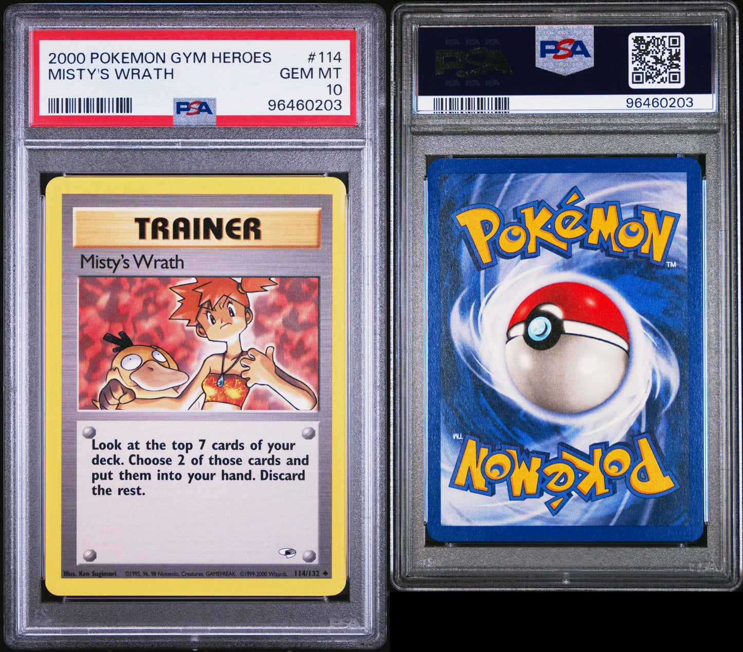 Misty’s Wrath # 114 PSA 10 2000 Gym Heroes Pokemon TCG Vintage pop 12