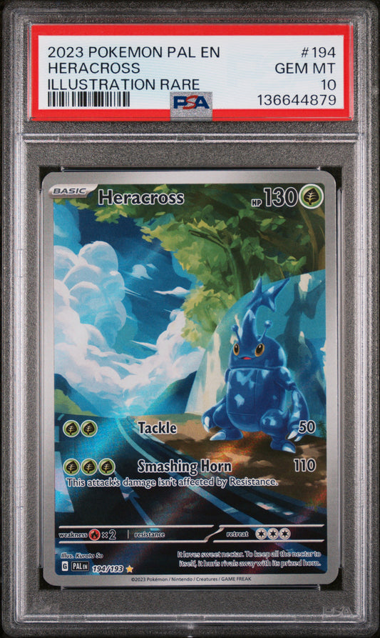 Heracross – #194/193 PSA 10 Gem Mint Paldea Evolved 2023 Illustration Rare Pokémon TCG