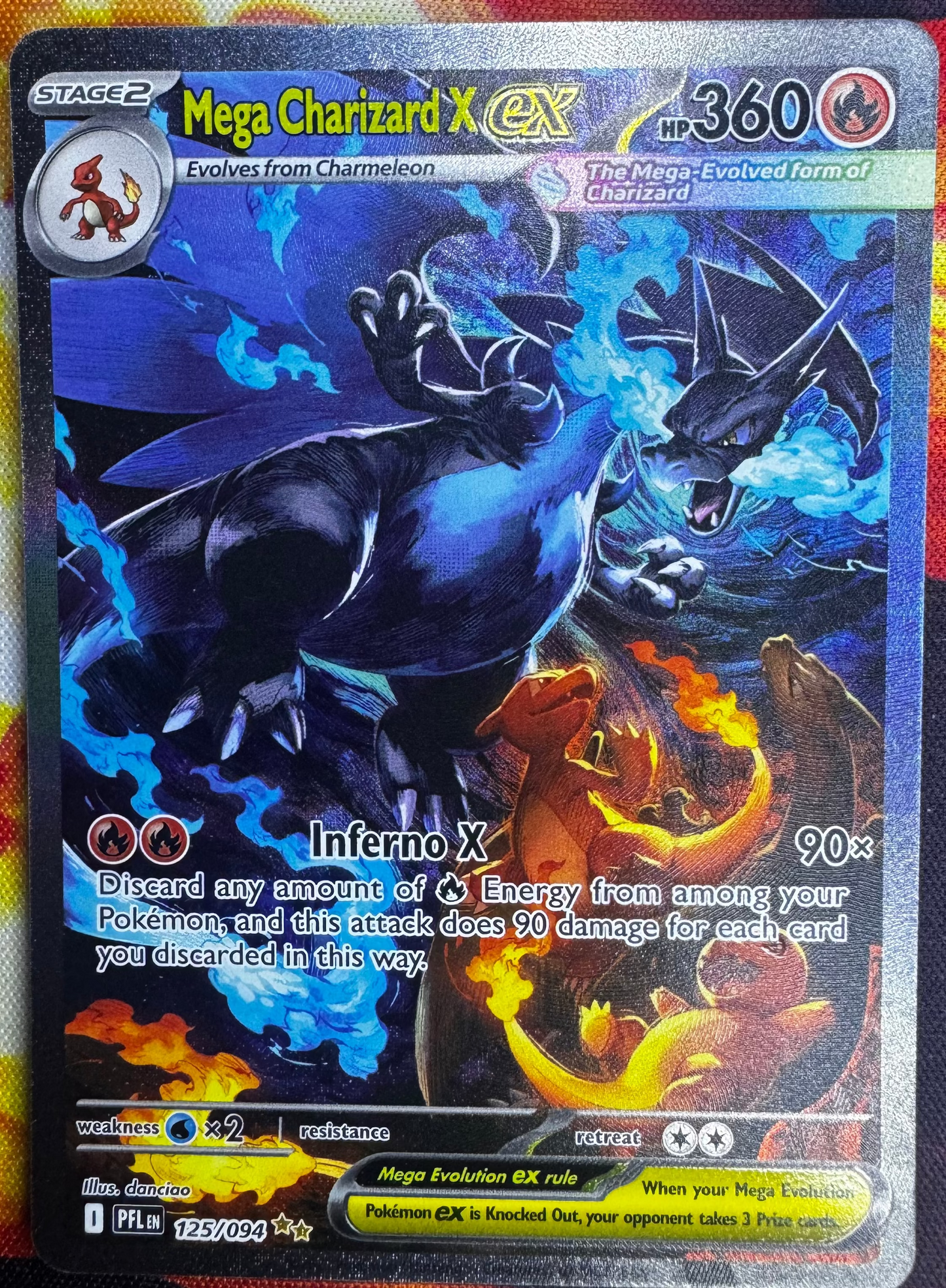 MEGA CHARIZARD X ex #125 SAR 2025 Phantasmal Flames Pokemon TCG Single NM / M