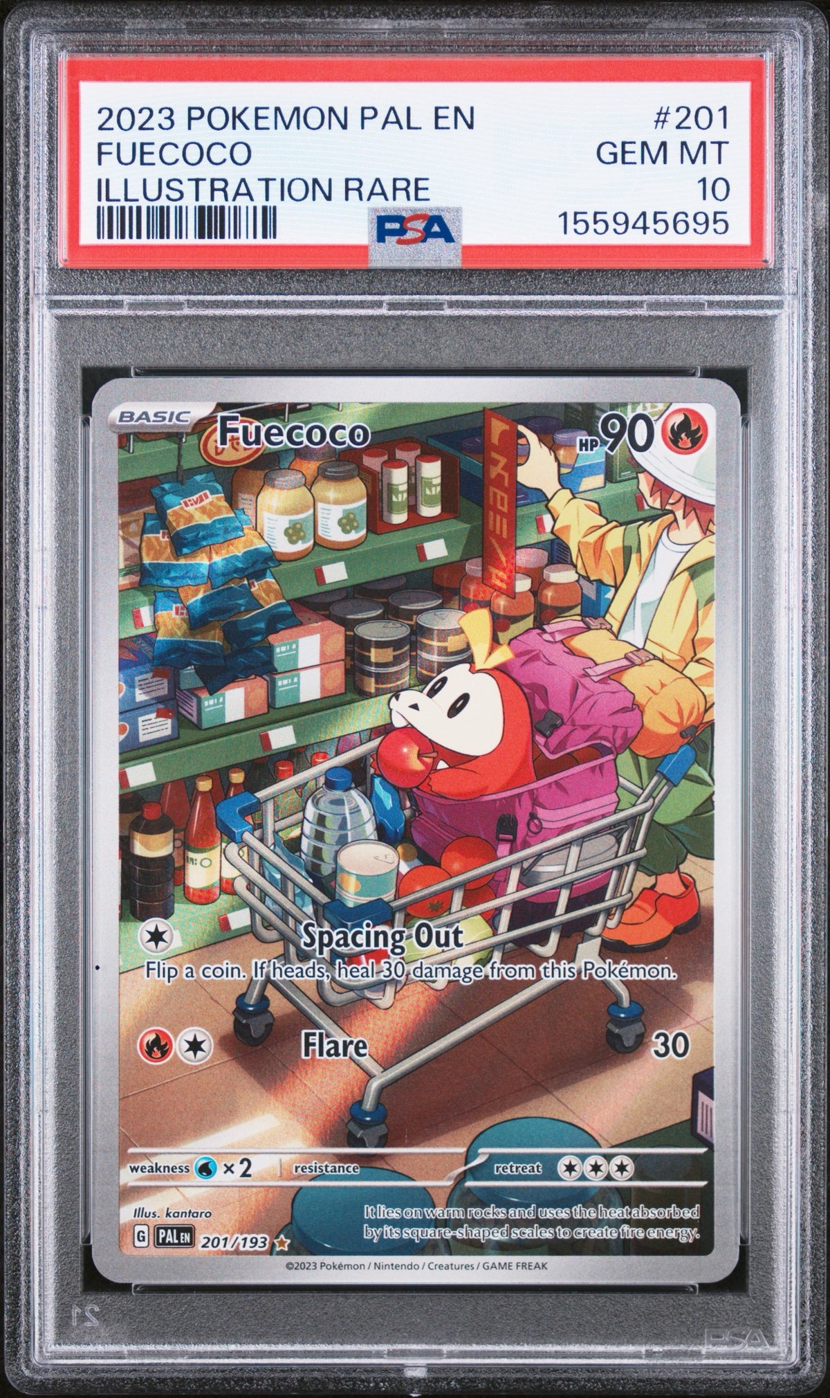 Fuecoco #201 PSA 10 2023 Illustration Rare Paldea Evolved Pokemon TCG