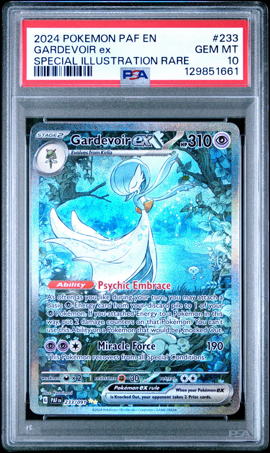 Gardevoir ex #233 PSA 10 Special Illustration Rare Paldaen Fates Pokemon TCG