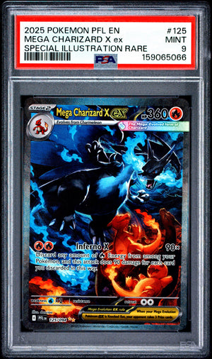 Mega Charizard X ex #125 PSA 9 Special Illustration Rare Phantasmal Flames Pokemon TCG