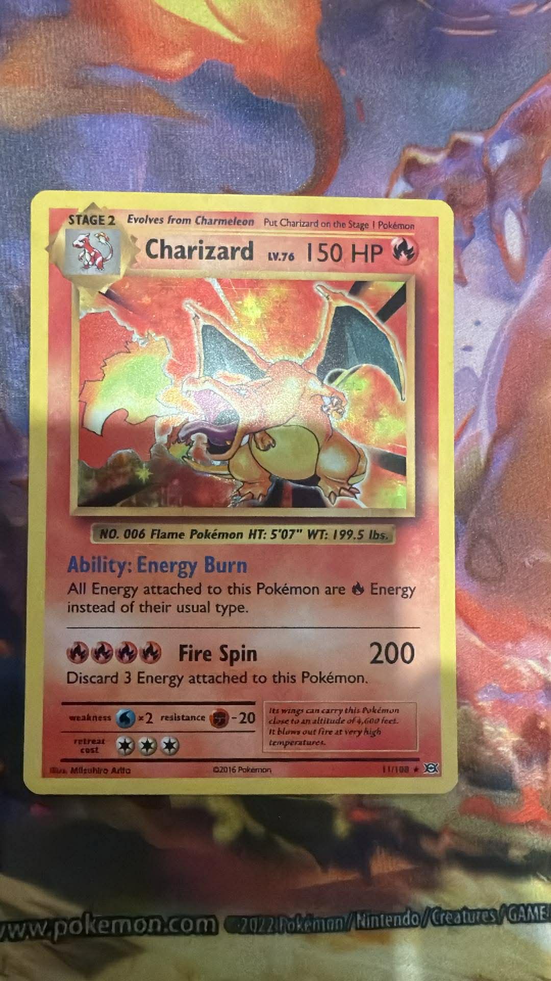 Charizard holo XY evolution