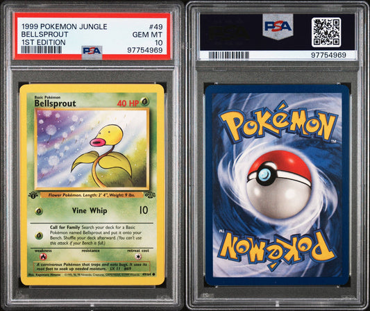 Bellsprout # 49 1st Edition PSA 10 1999 Jungle Pokemon TCG