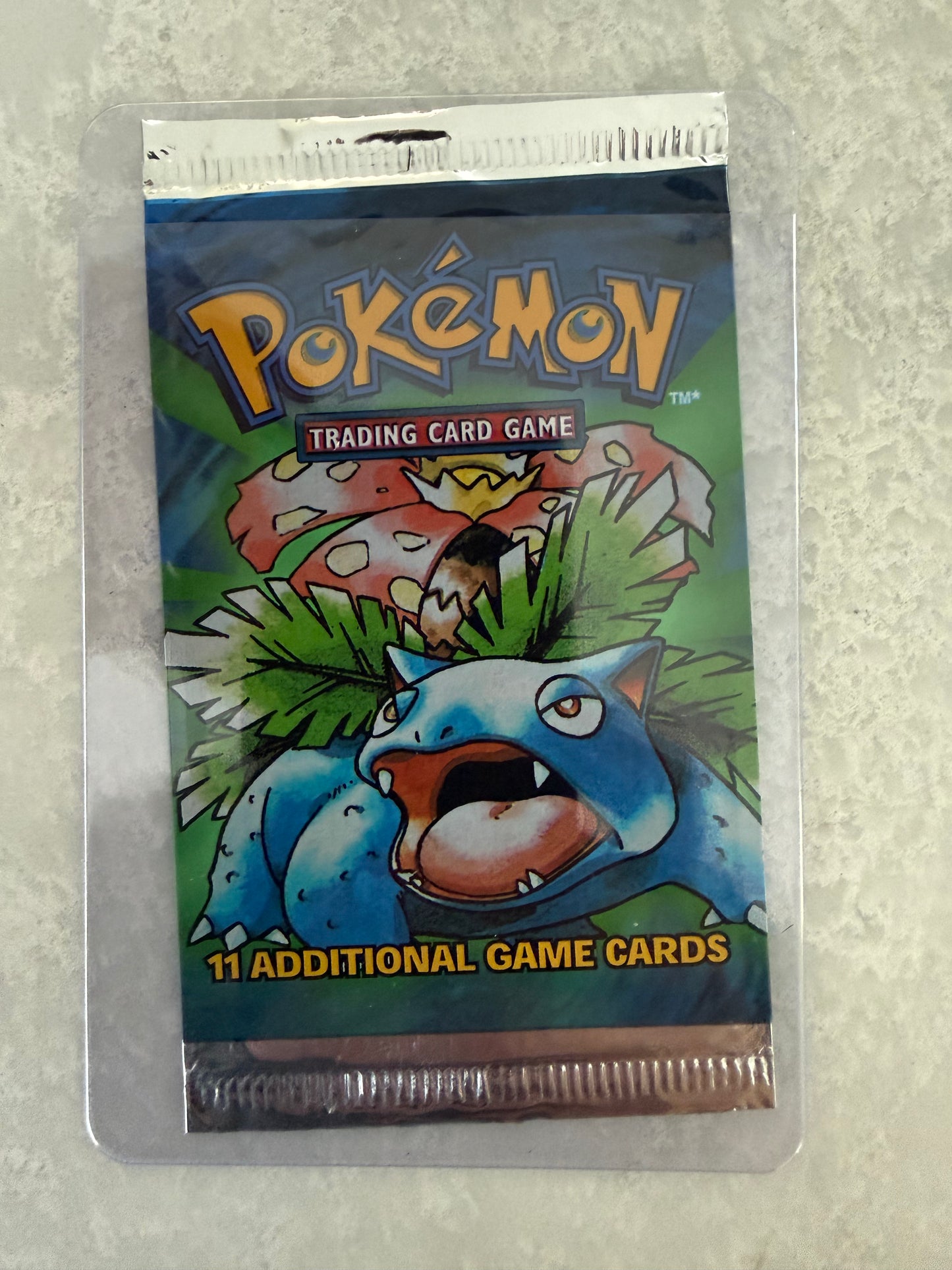 Base Set Booster Pack 1999 Empty Pack Artwork Pokemon Card TCG