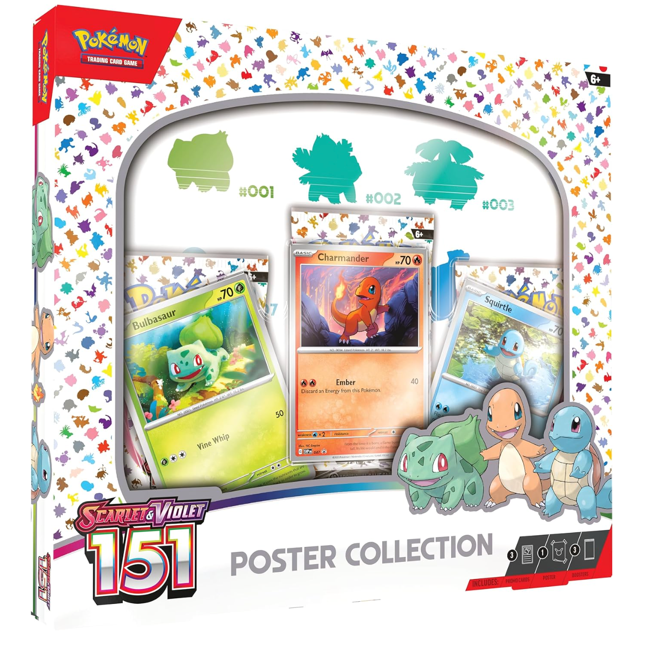 Pokemon 151 Poster Collection Box Sealed Scarlet Violet 3 Promo Packs TCG