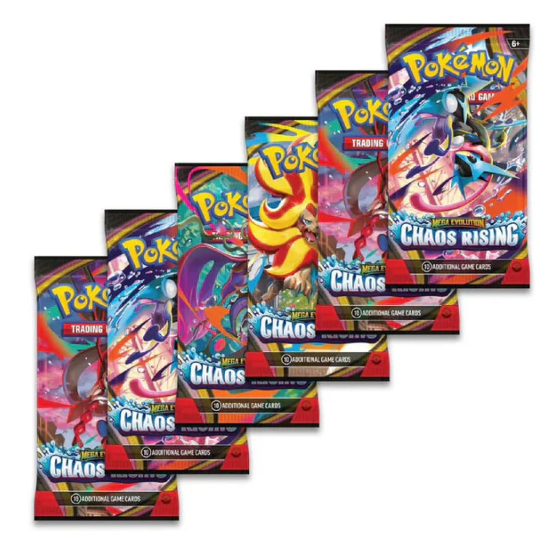 Pokemon Chaos Rising Booster Bundle Box Sealed Mint Mega Evolution 6 Packs TCG