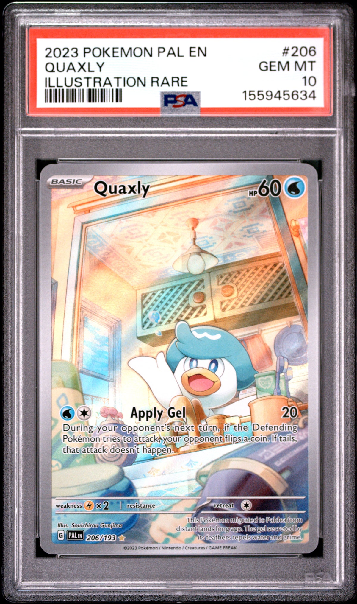 2023 POKEMON PAL EN-PALDEA EVOLVED #206 QUAXLY - PSA GEM MT 10