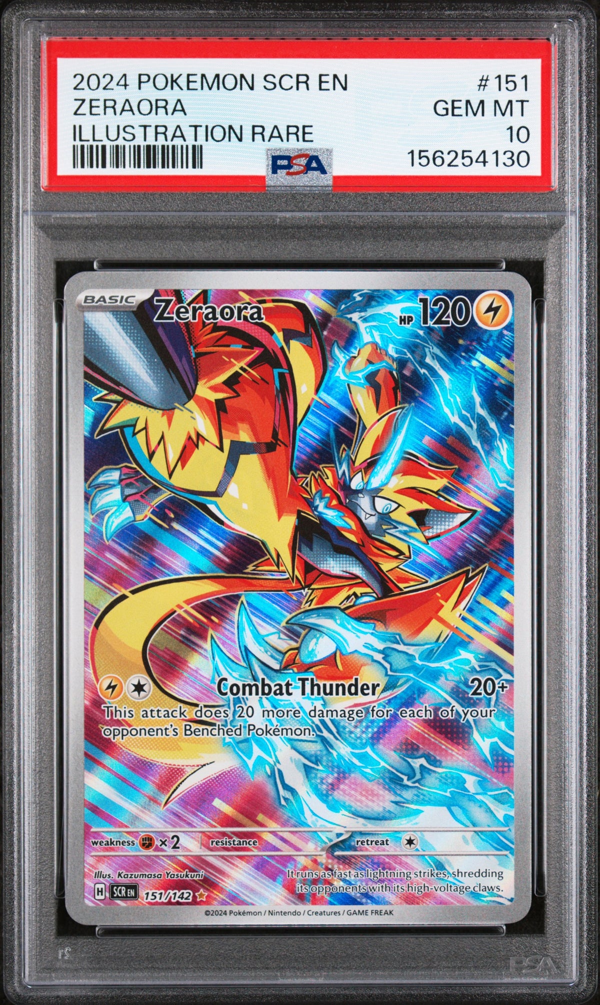 2024 POKEMON SCR EN-STELLAR CROWN #151 ZERAORA - PSA GEM MT 10
