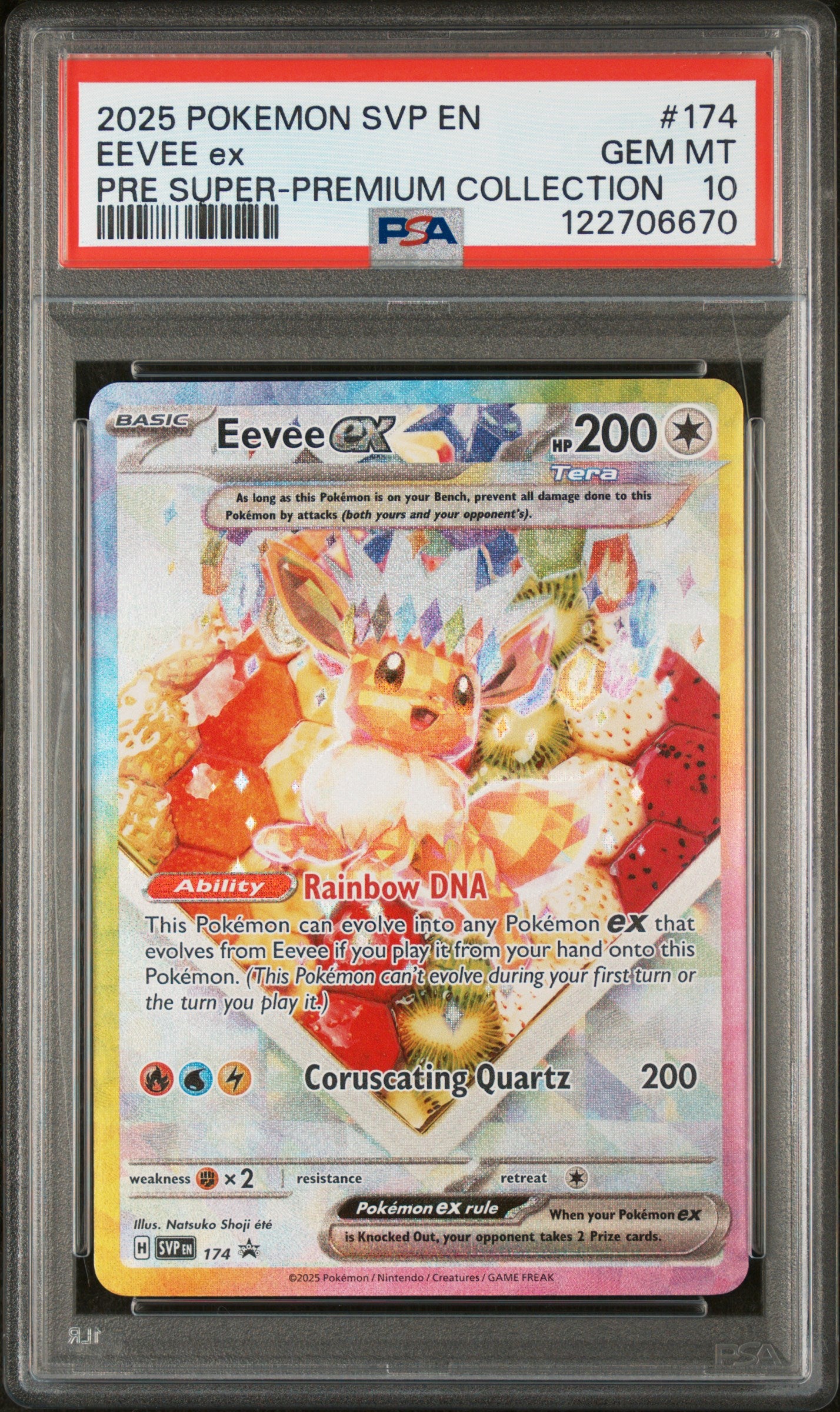 2025 POKEMON SVP EN-SV BLACK STAR PROMO #174 EEVEE ex - PSA GEM MT 10