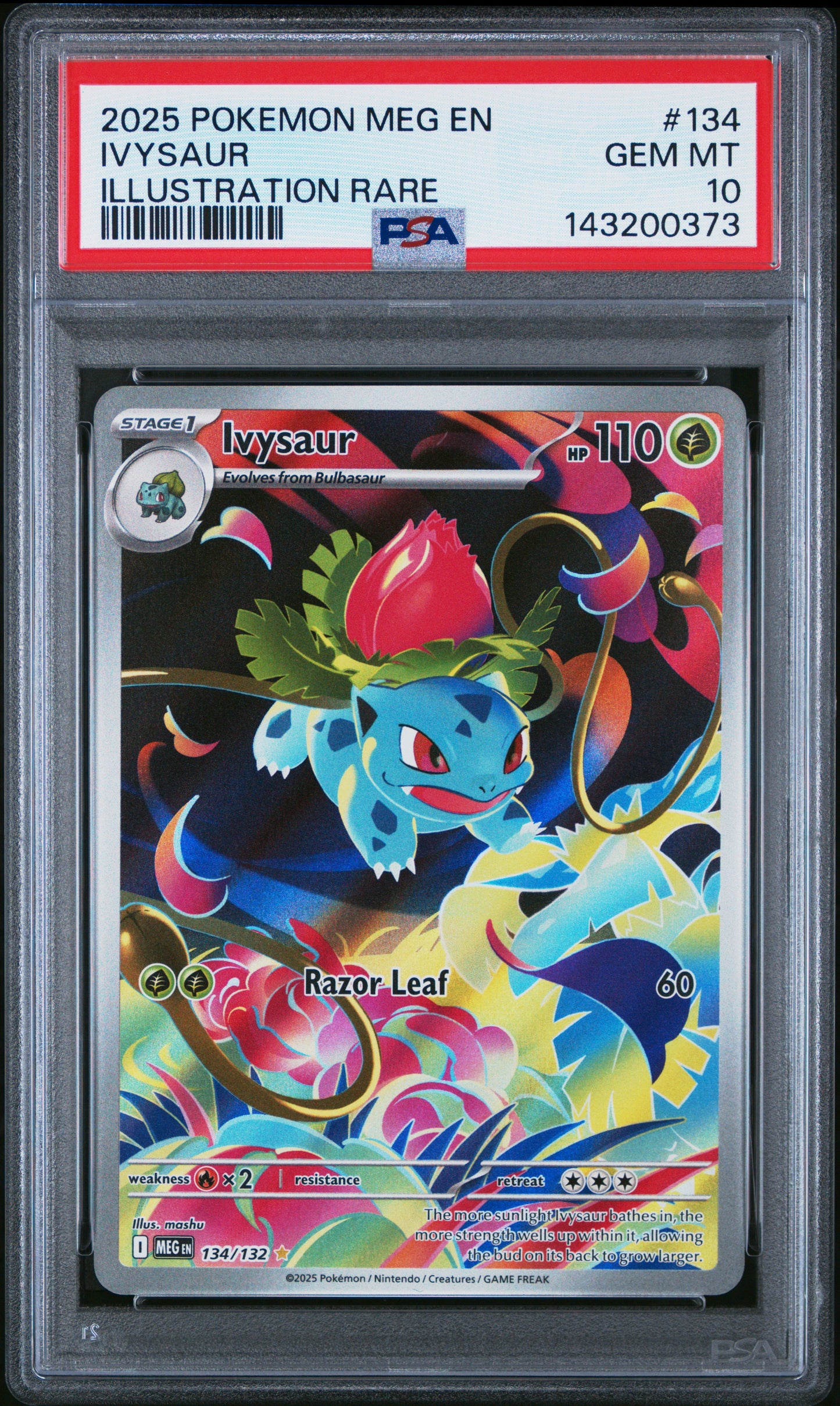 2025 POKEMON MEG EN-MEGA EVOLUTION #134 IVYSAUR - PSA GEM MT 10
