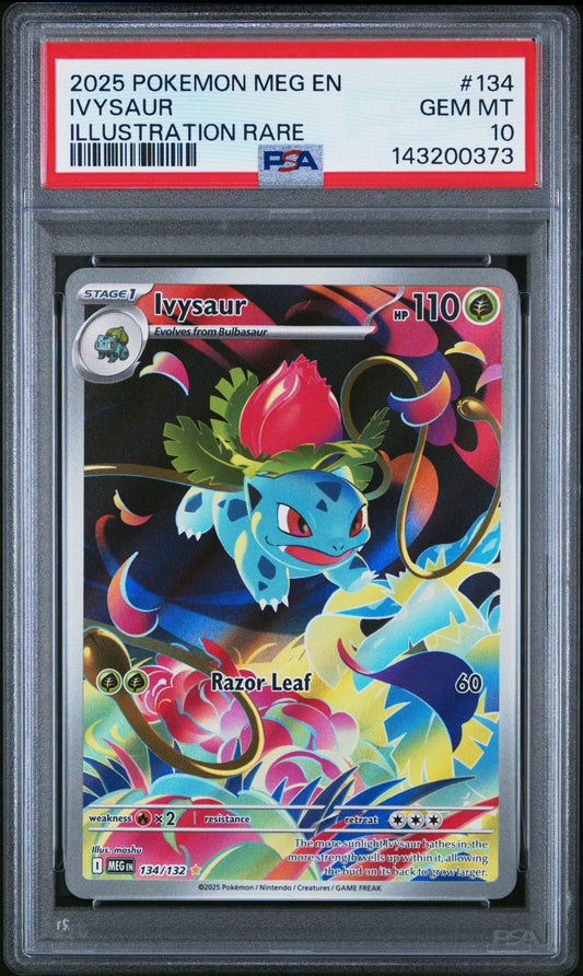 2025 POKEMON MEG EN-MEGA EVOLUTION #134 IVYSAUR - PSA GEM MT 10