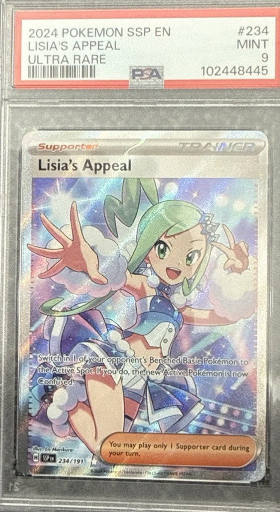 Pokemon Lisia's Appeal Surging Sparks Ultra Rare #234 PSA 9 Mint