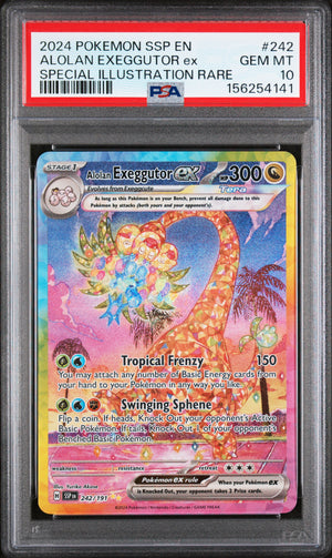 Alolan Exeggutor Ex #242 PSA 10 SIR Scarlet & Violet Surging Sparks English Pokemon TCG