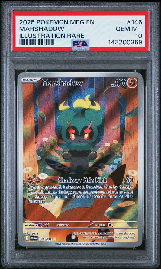 2025 POKEMON MEG EN-MEGA EVOLUTION #146 MARSHADOW - PSA GEM MT 10